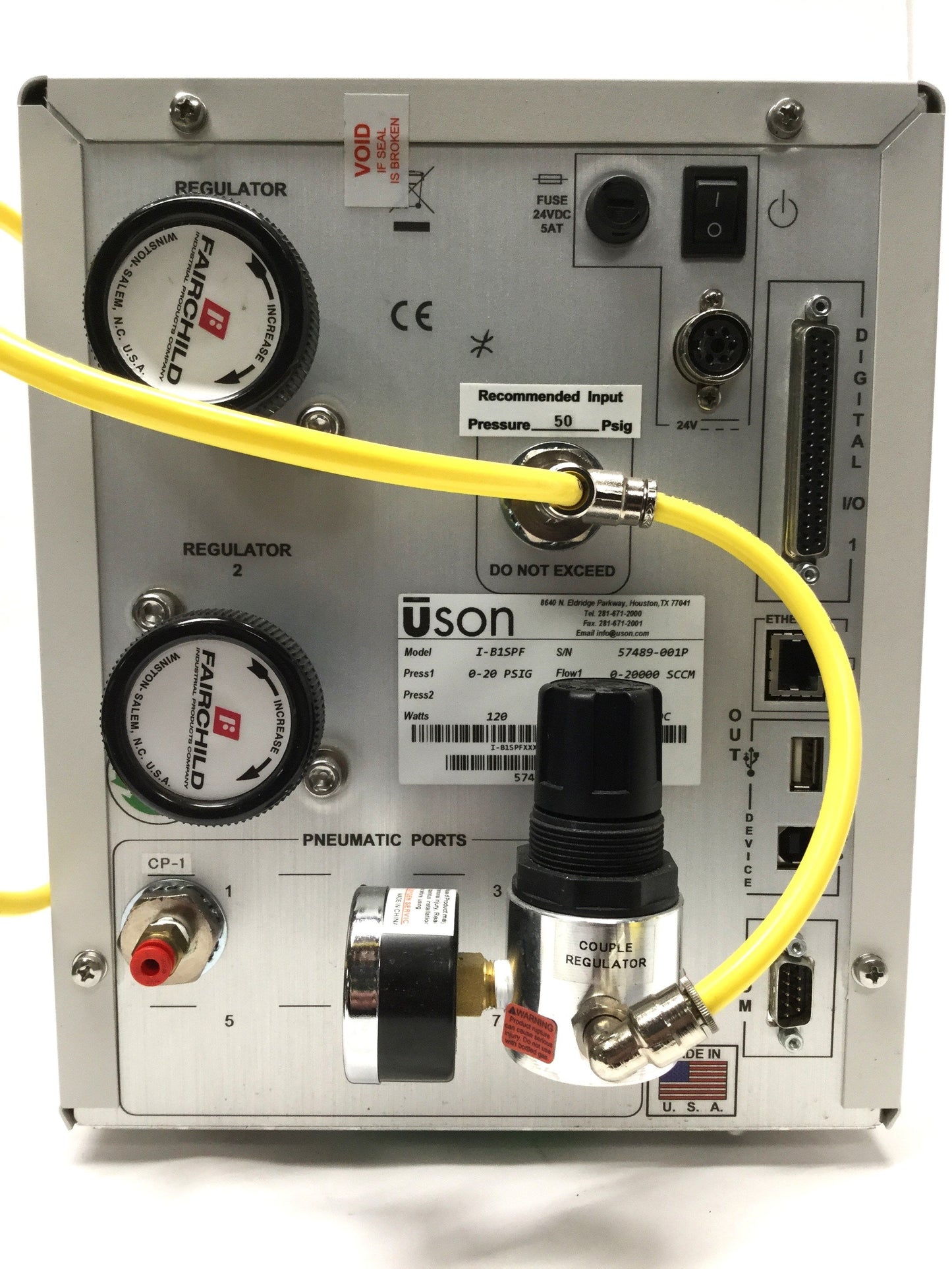 Used Uson I-B1SPF Sprint iQ Multi-Air Pressure Decay Leak Tester, 0-20psi, 24VDC
