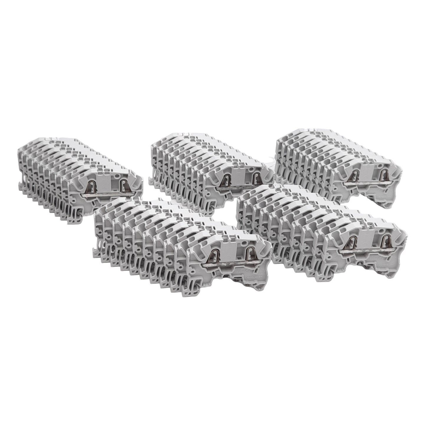 New – Open box Lot of 50 TE 1SNK705010R0000 Entrelec Terminal Block 2-Position 5.2mm 600V 20A