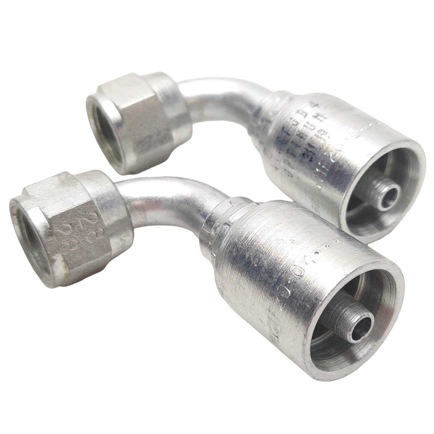 New – Open box Lot of 2 Danfoss 4TA6FJB4 Hose Fitting, 90° Elbow, 37° Swivel, 9/16-18, -4 Hose