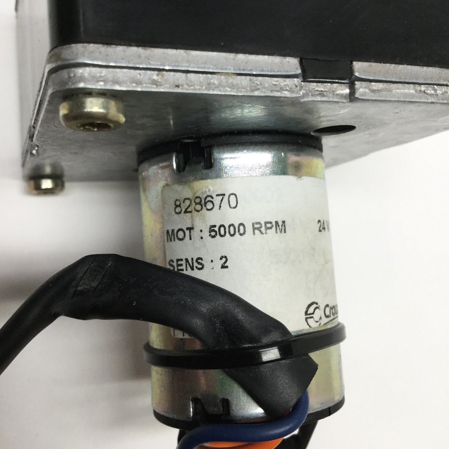 Used Crouzet 828670 DC Brushed Gearmotor 24VDC, 1000:1 Ratio, 5RPM