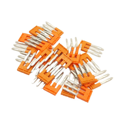 New Lot of 25 TE Connectivity SNK905303R0000 Push-In Jumper Bars, 3-Position, 32A