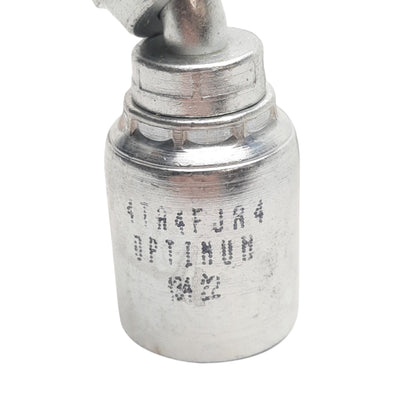 New – Open box Lot of 2 Danfoss 4TA4FJA4 Crimp Hose Fitting, 45° Elbow, JIC 37° Swivel, -4 Hose