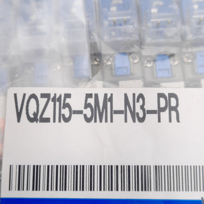 New SMC VQZ115-5M1-N3-PR Solenoid Valve, 0.15-0.7MPa, ø5/32in One-Touch, 24VDC Coil