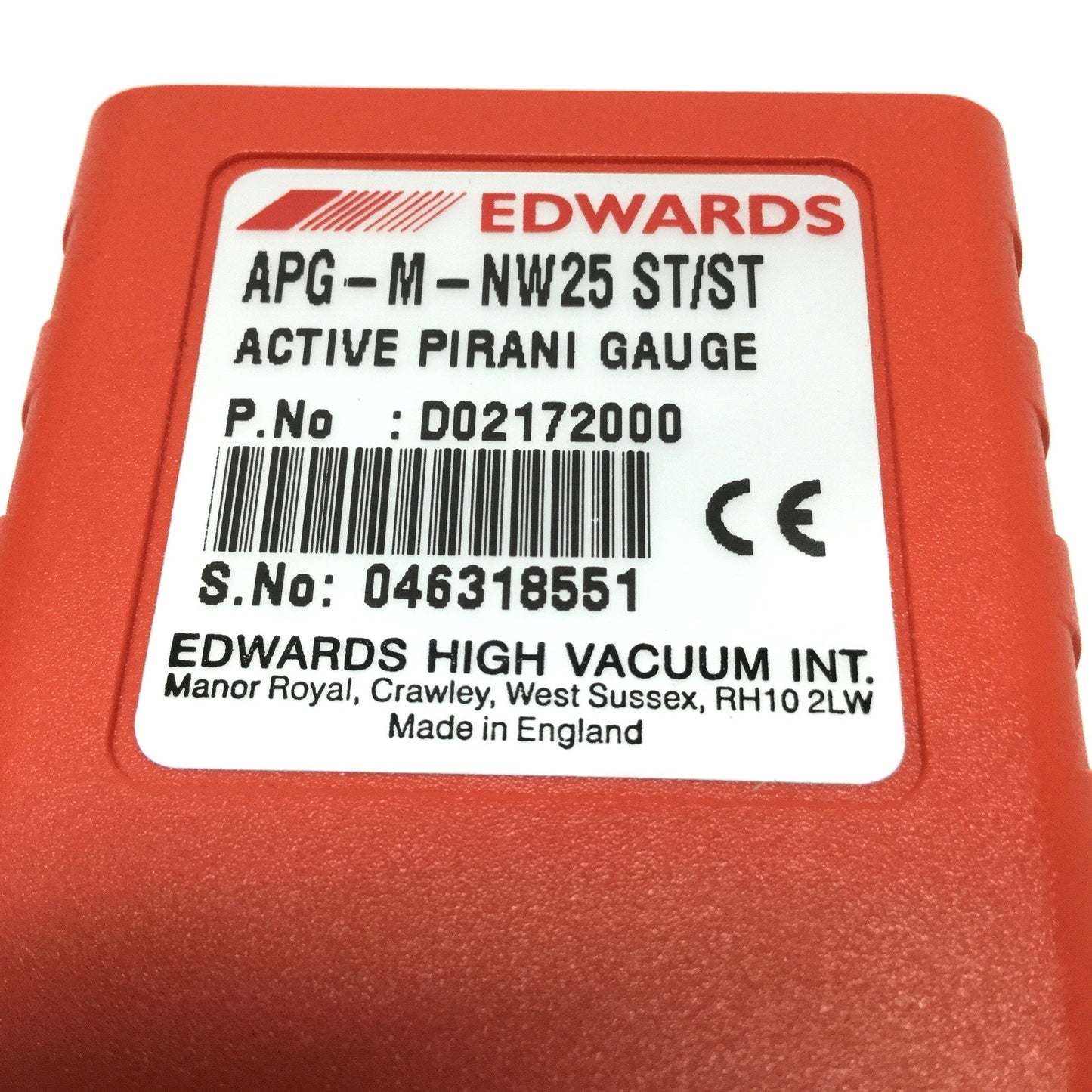 Used BOC Edwards APG-M-NW25 Active Pirani Gauge, Atmosphere to 10^-3 mbar, Ø1" Flange