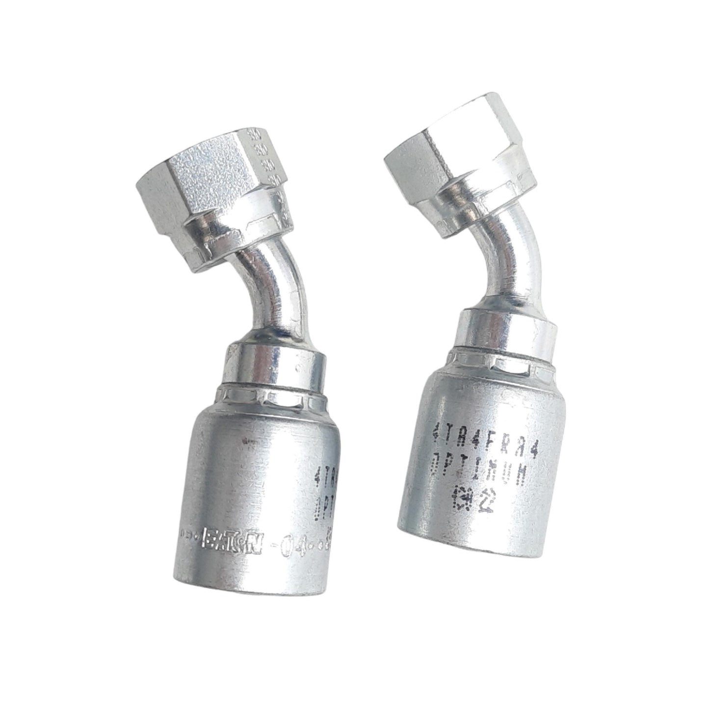 New – Open box Lot of 2 Danfoss 4TA4FRA4 Hose Fitting, 45° Elbow, ORS Swivel, 9/16-18, -4 Hose