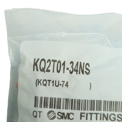 New Lot of 10 SMC KQ2T01-34NS Pneumatic Tee Fittings, 1/8in NPT M to 1/8in P2C Tube