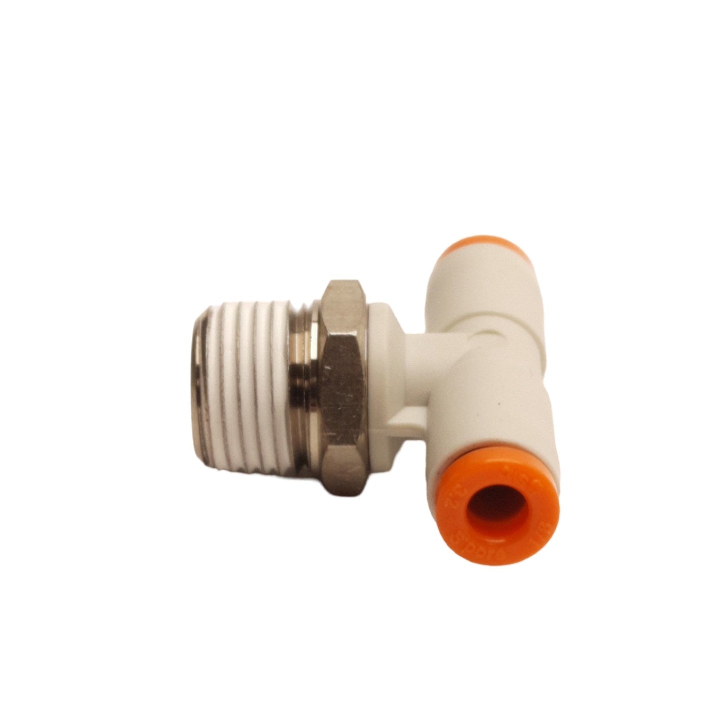 New Lot of 10 SMC KQ2T01-34NS Pneumatic Tee Fittings, 1/8in NPT M to 1/8in P2C Tube