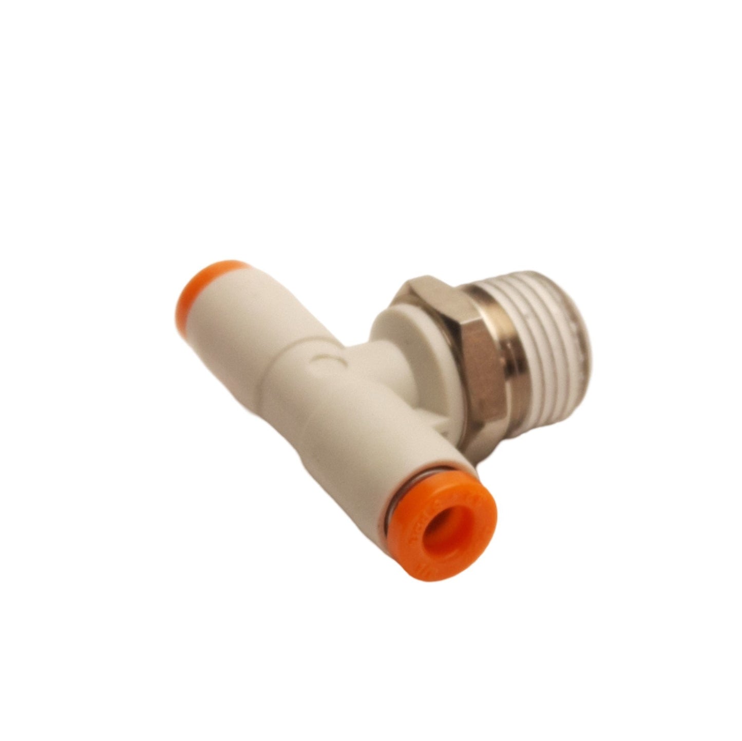 New Lot of 10 SMC KQ2T01-34NS Pneumatic Tee Fittings, 1/8in NPT M to 1/8in P2C Tube