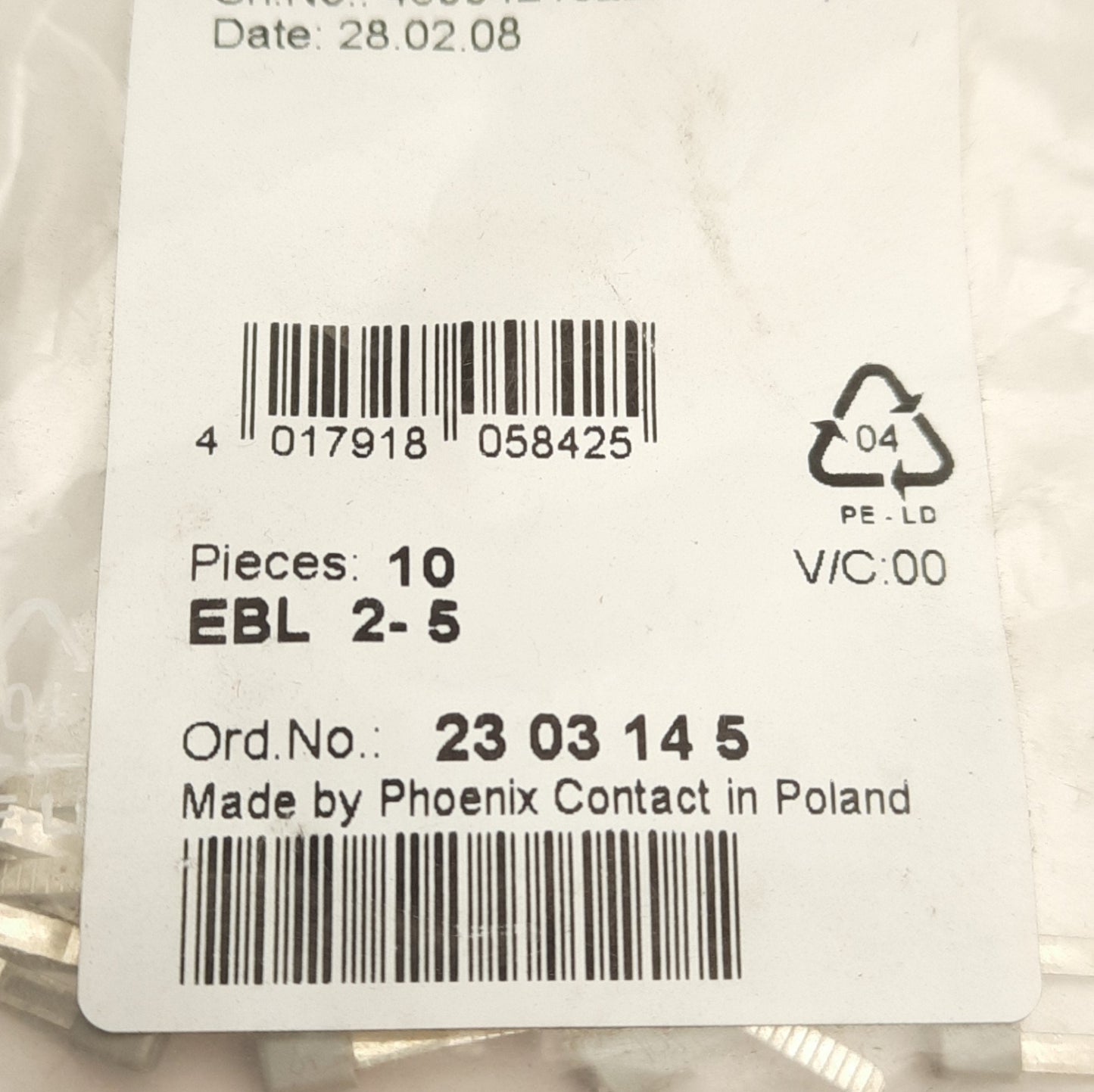 New Lot of 40 Phoenix Contact EBL 2-5 2303145 Terminal Insertion Bridges 5.2mm Pitch