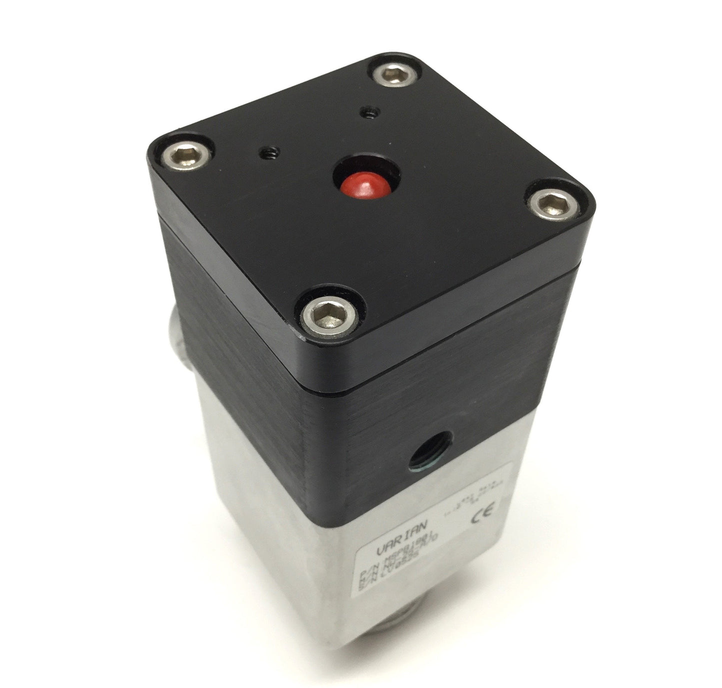 Used Varian NW-25-A/O Air-Operated Right-Angle Aluminum Block Valve, NC, Ø1" Flange