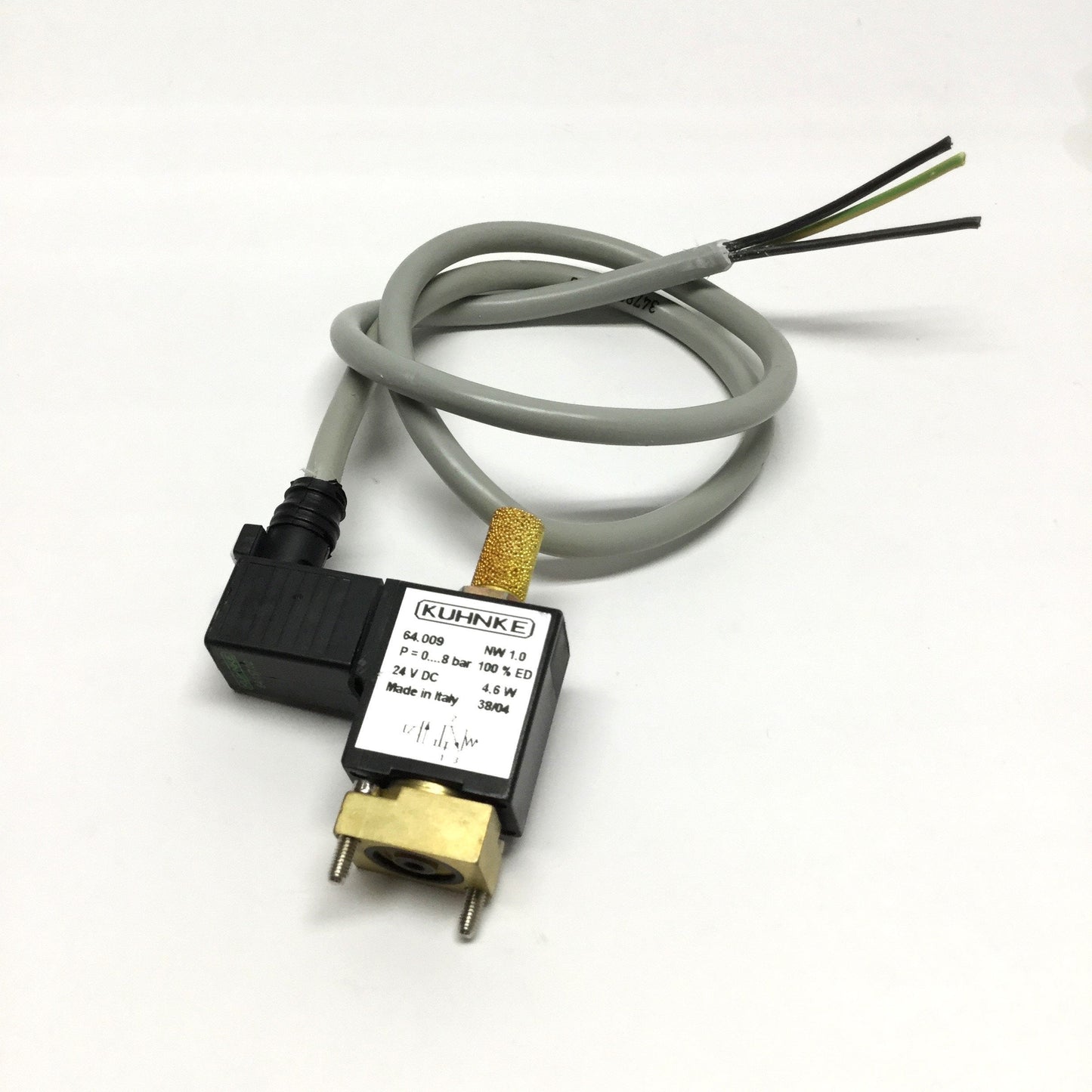 Used Kuhnke 64.009 Pneumatic Solenoid Valve, 3/2 Way NC, 24VDC, 0-8bar, NW 1.0