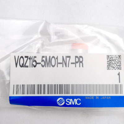 New SMC VQZ115-5MO1-N7-PR Solenoid Valve, 0.15-0.7MPa, ø1/4in One-Touch, 24VDC Coil