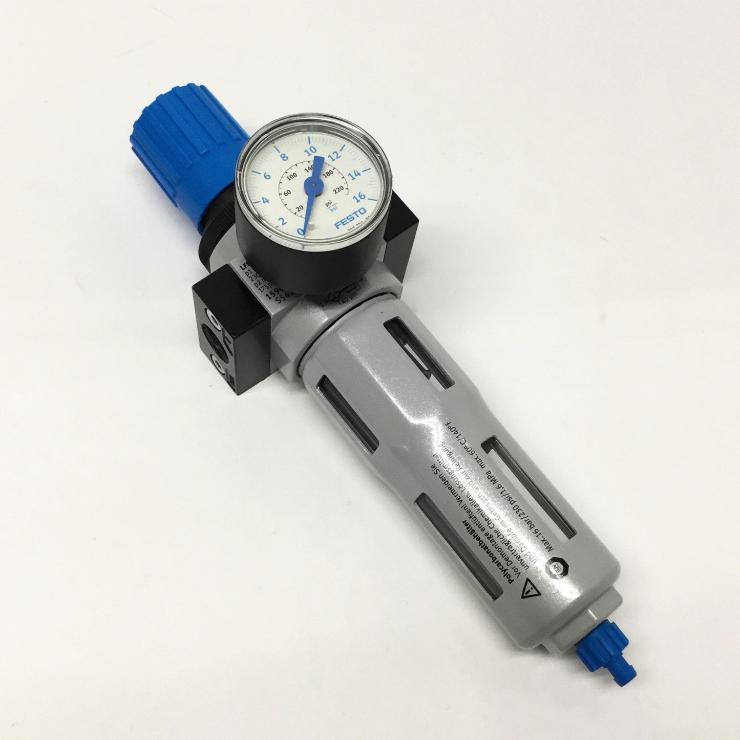 Used Festo LFR-D-MINI 159631 Filter/Regulator 230psi Inlet, 7-175psi Out, G1/4"