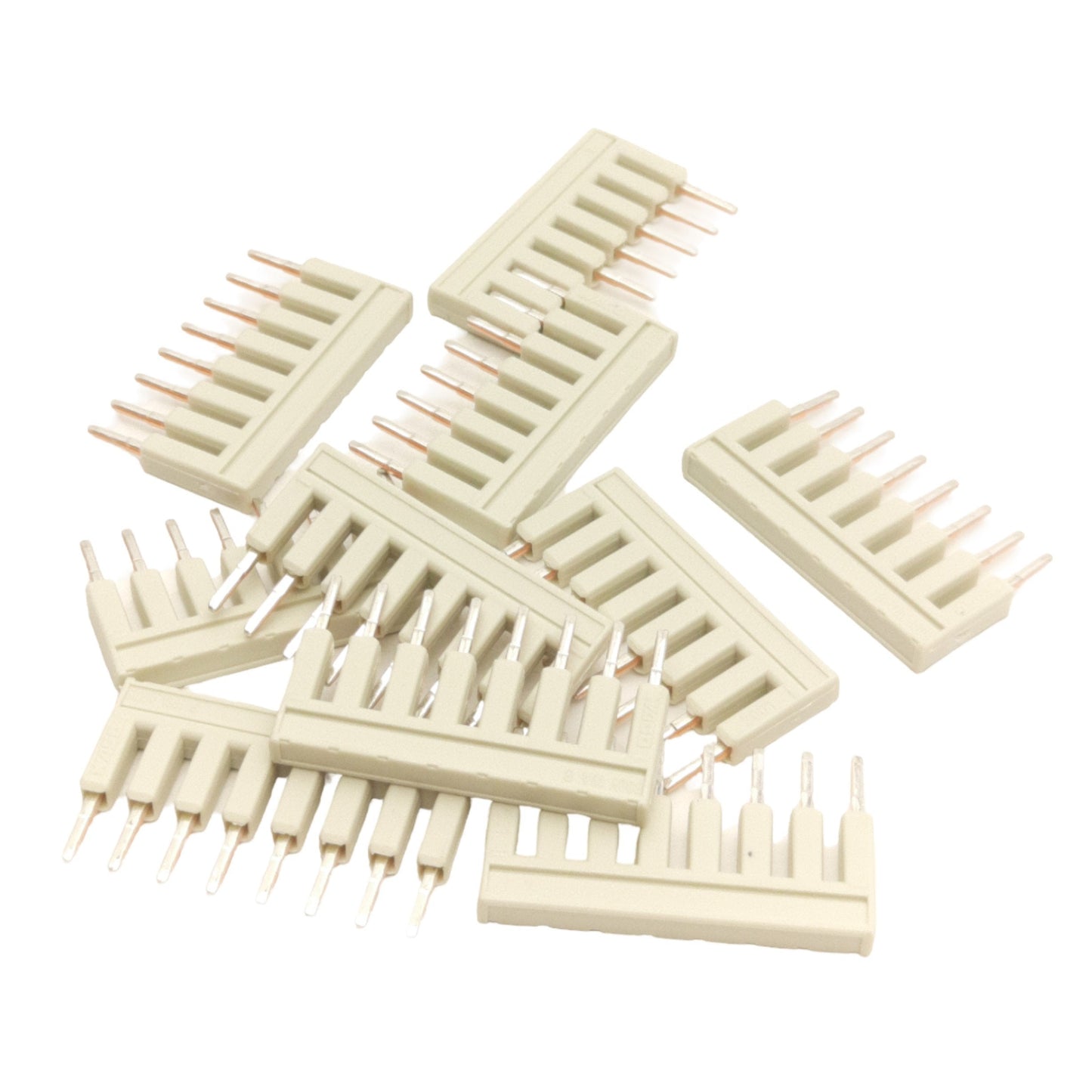 New Lot of 10 Wago 2001-408 Push-In Jumpers, 8-Position, 18A, 32.3mm x 4.1mm x 19mm