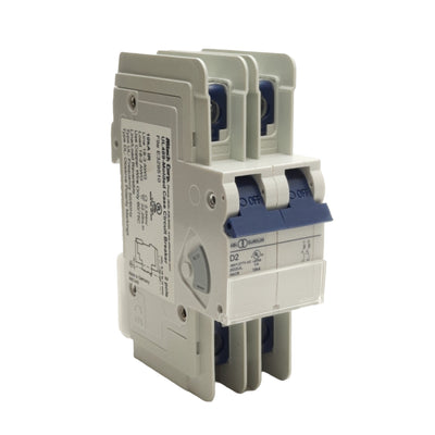 New Altech Corp 2D2UL Circuit Breaker 2-Poles, 2A 480Y/277VAC, DIN Rail Mount