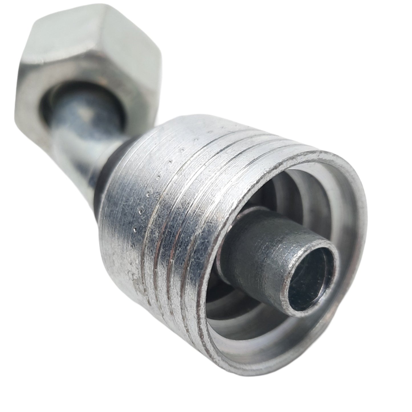 New – Open box Danfoss 4S12DSA8 Hose Fitting, 45° Elbow, 24° DKO Swivel LD, M24x1.5, -8 Hose
