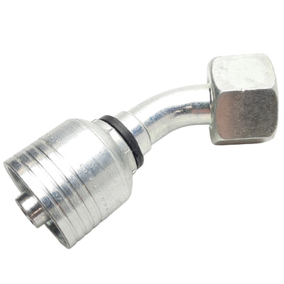 New – Open box Danfoss 4S12DSA8 Hose Fitting, 45° Elbow, 24° DKO Swivel LD, M24x1.5, -8 Hose