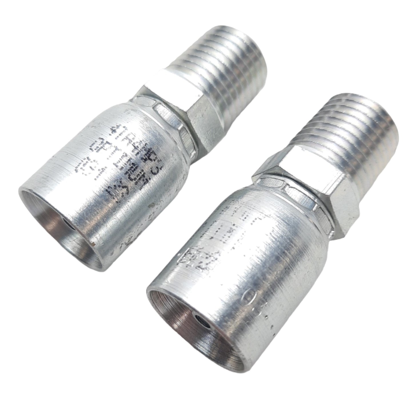 New – Open box Lot of 2 Danfoss 4TA4MP3 Straight Crimp Hose Fitting, 1/4in NPTF, -3 Hose