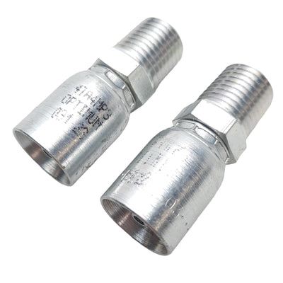 New – Open box Lot of 2 Danfoss 4TA4MP3 Straight Crimp Hose Fitting, 1/4in NPTF, -3 Hose