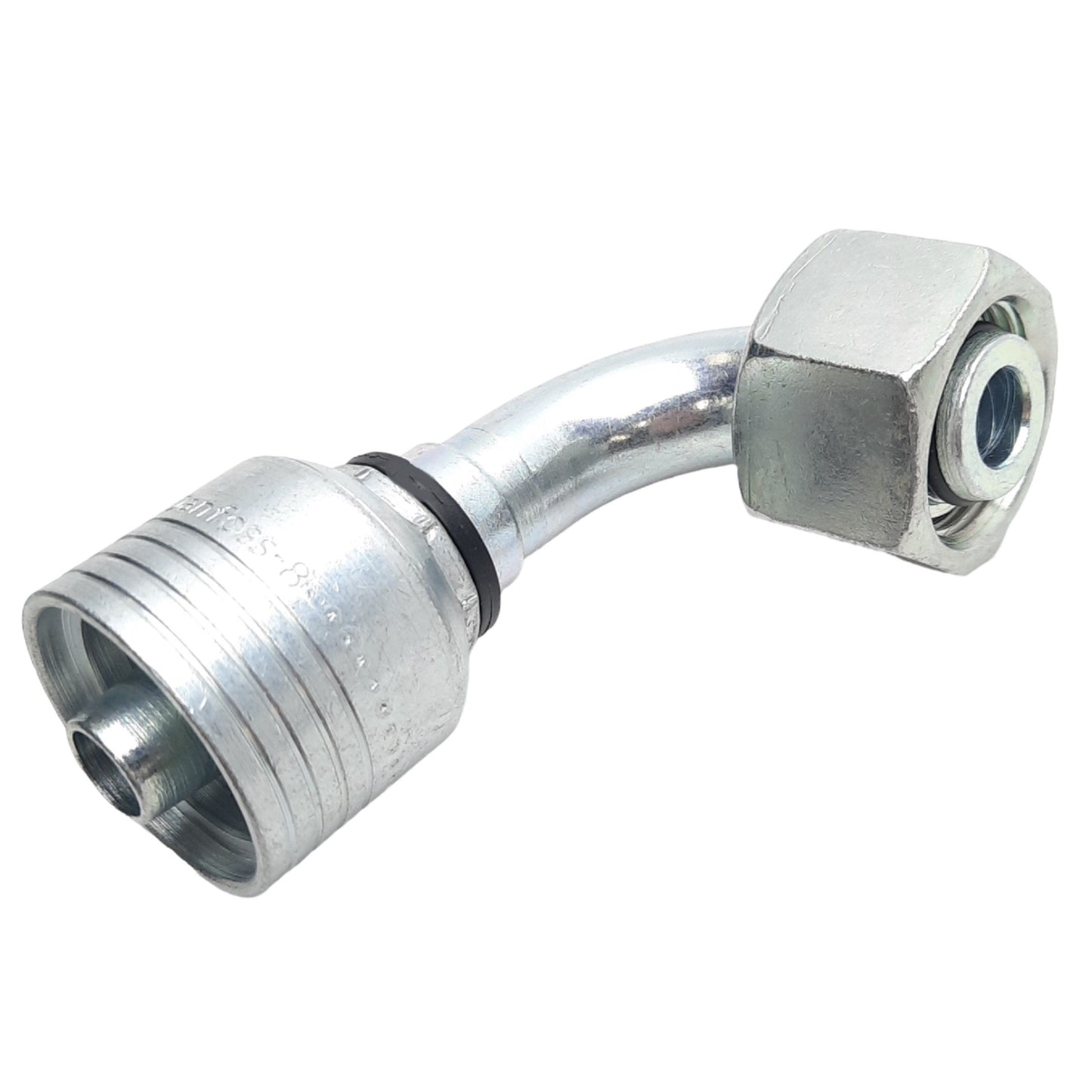 New – Open box Danfoss 4S12DSB8 Hose Fitting, 90° Elbow, 24° DKO Swivel HD, M24x1.5, -8 Hose