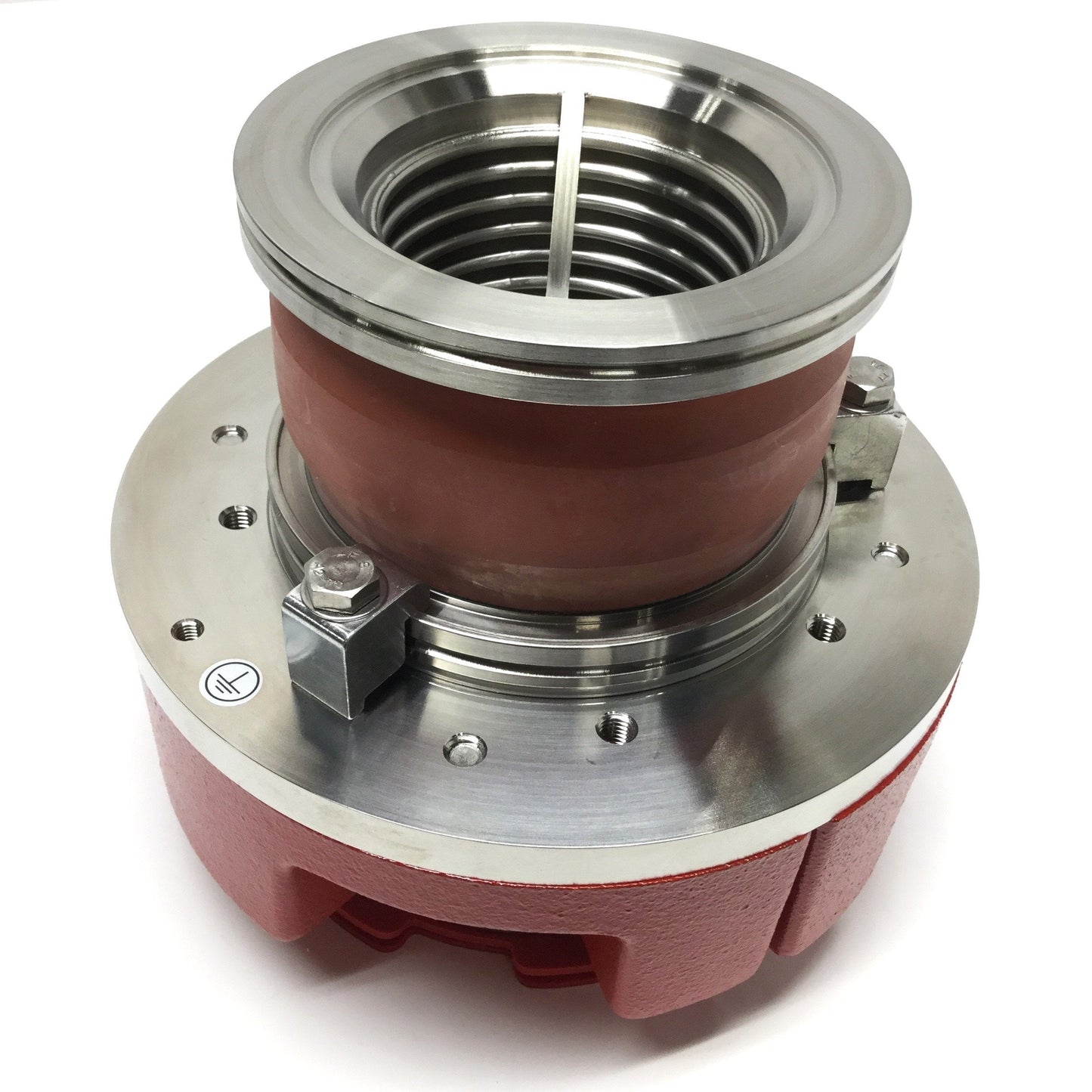 Used Pfeiffer Turbopump Vacuum Chamber Vibration Isolator DN 100 ISO-K/F w/ Damper