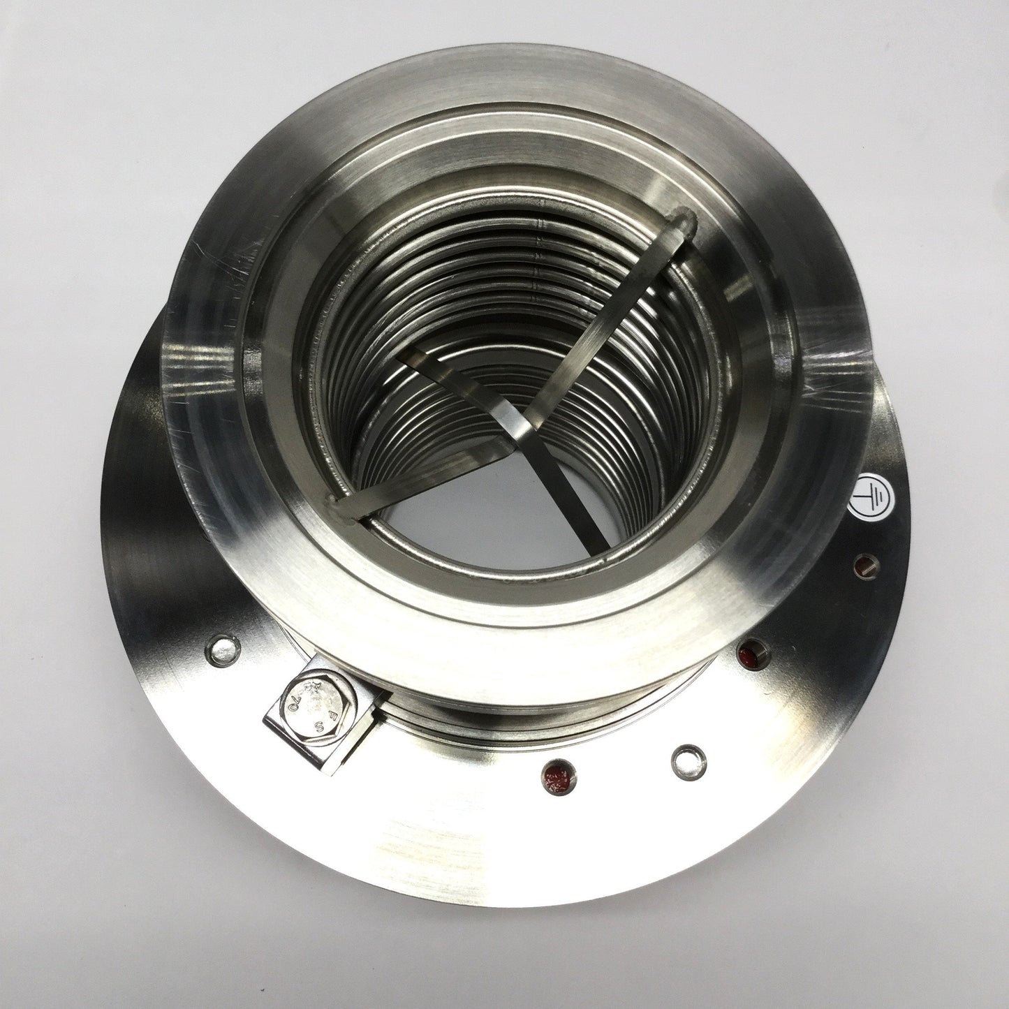 Used Pfeiffer Turbopump Vacuum Chamber Vibration Isolator DN 100 ISO-K/F w/ Damper