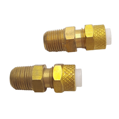 New – Open box Lot of 50 Anderson 268PF-4A Brass Connectors, 1/4 OD Tube to 1/8 NPT, 1.03in