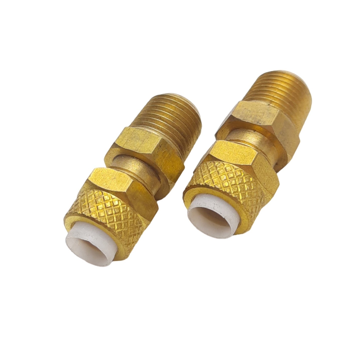 New – Open box Lot of 50 Anderson 268PF-4A Brass Connectors, 1/4 OD Tube to 1/8 NPT, 1.03in