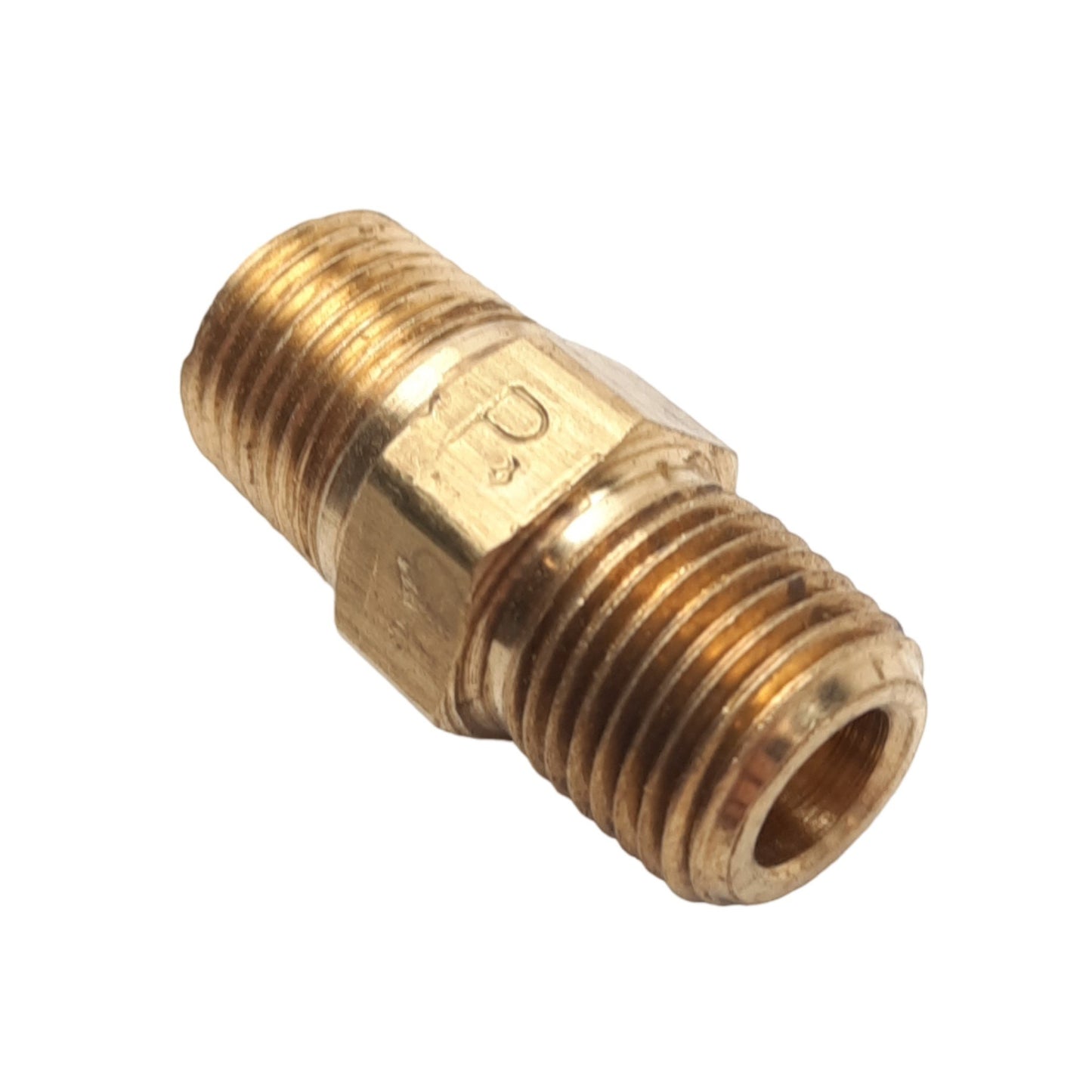 New – Open box Lot of 30 Anderson 122A-A Brass Hex Nipples, 1/8in NPT, 7/16 Hex, 0.91in