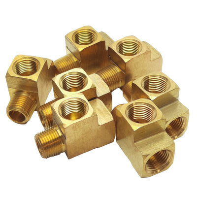 New – Open box Lot of 7 Anderson 127A-C Brass Street Tee, 3/8in NPT, 2 Female, 1 Male