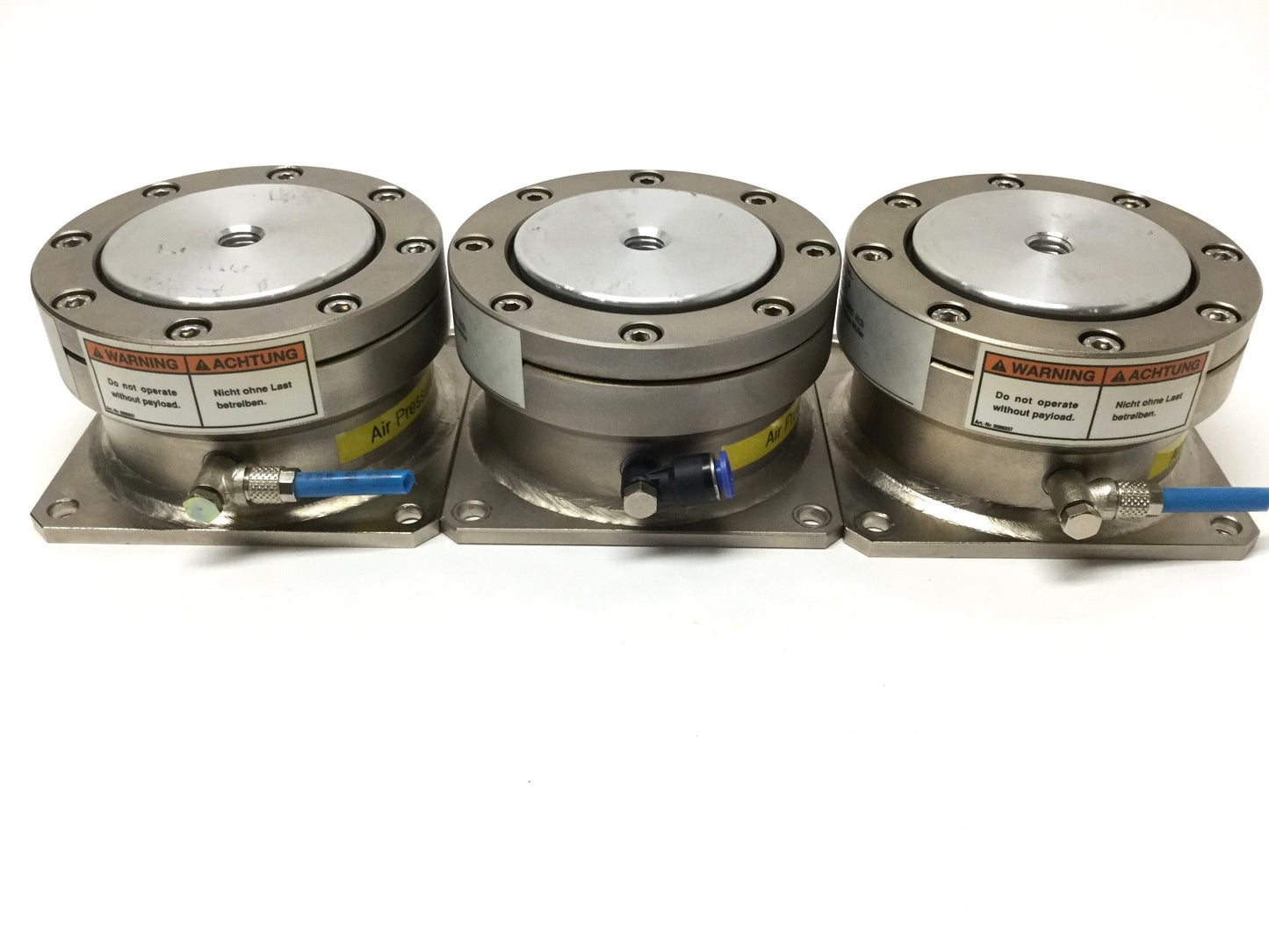 Used Lot of 3 IDE Passive Vibration Isolation Module Leveler Air Mounts, 10bar Max
