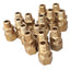 New – Open box Lot of 15 Anderson 68A-6A Brass Connectors, 3/8 OD Tube to 1/8 NPT Male