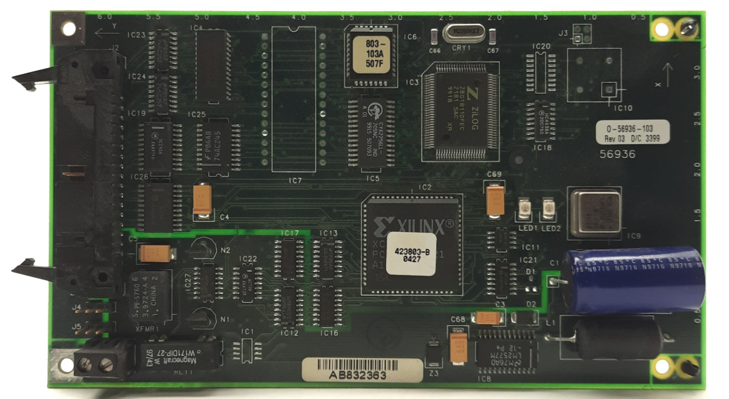 Used Reliance Electric 0-56936-103 Rev 3 GV3000 Control Board