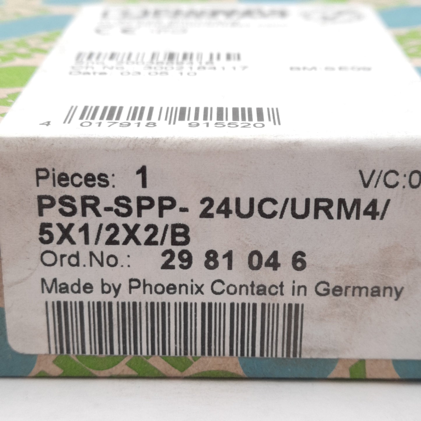 New Phoenix Contact 2981046 Safety Relay, 2-Channel, 5NO + 1NC, 24VAC/DC Control