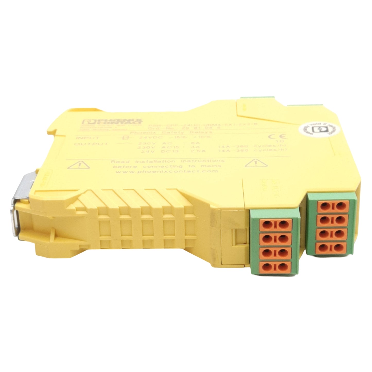 New Phoenix Contact 2981046 Safety Relay, 2-Channel, 5NO + 1NC, 24VAC/DC Control