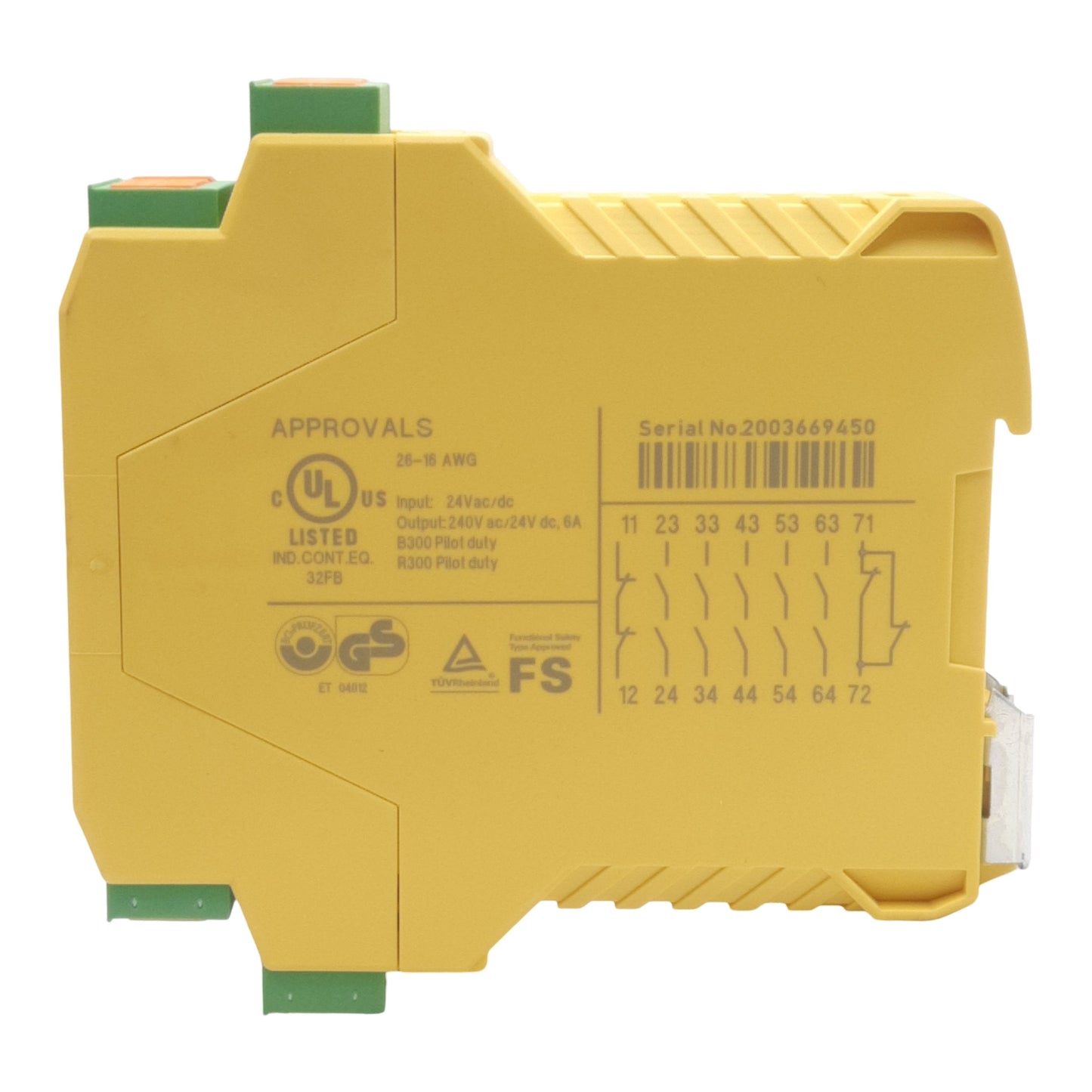 New Phoenix Contact 2981046 Safety Relay, 2-Channel, 5NO + 1NC, 24VAC/DC Control