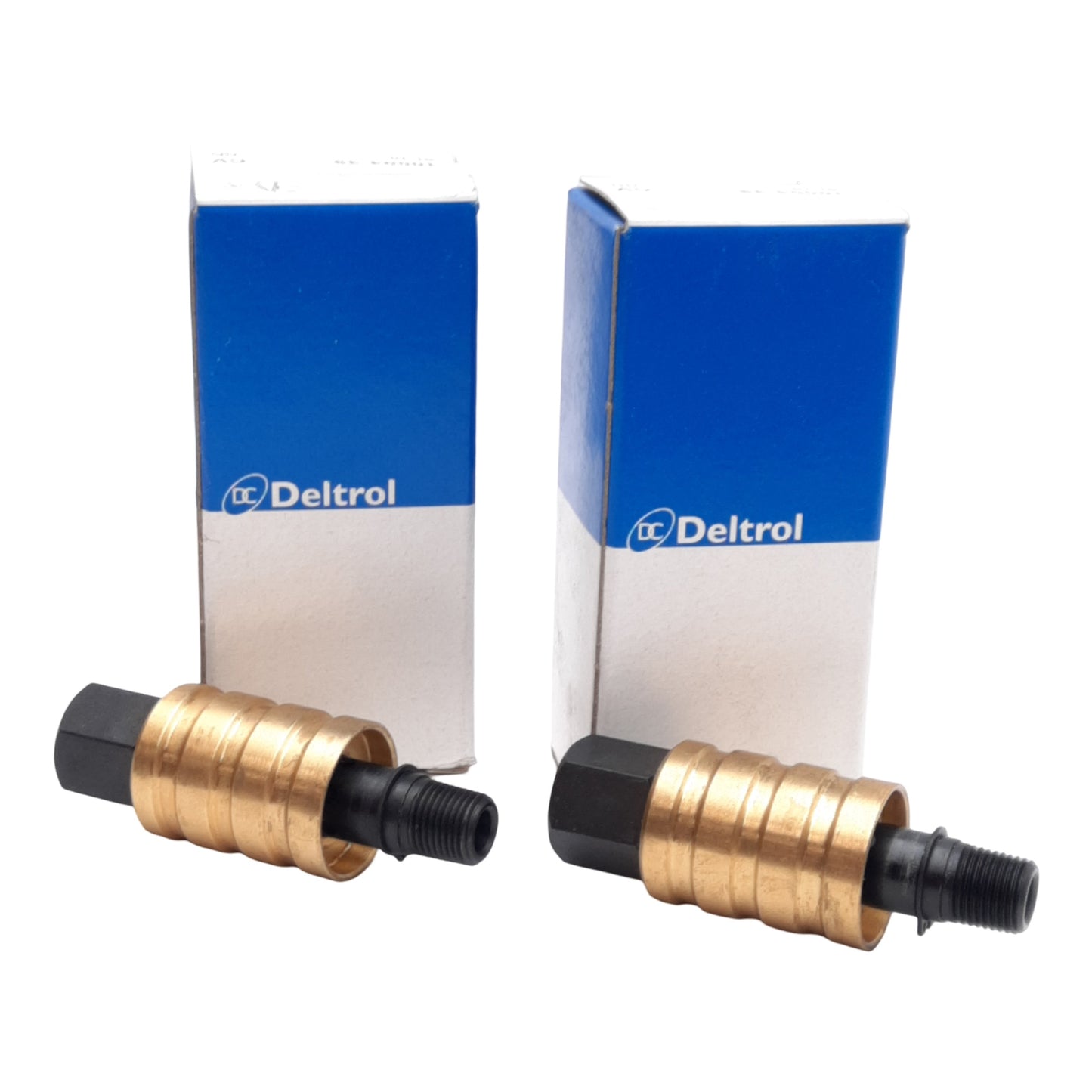 New Lot of 2 Deltrol SL10 Slide Valve, 1/8in NPTF Male to Female, 250PSI, Cv=0.98