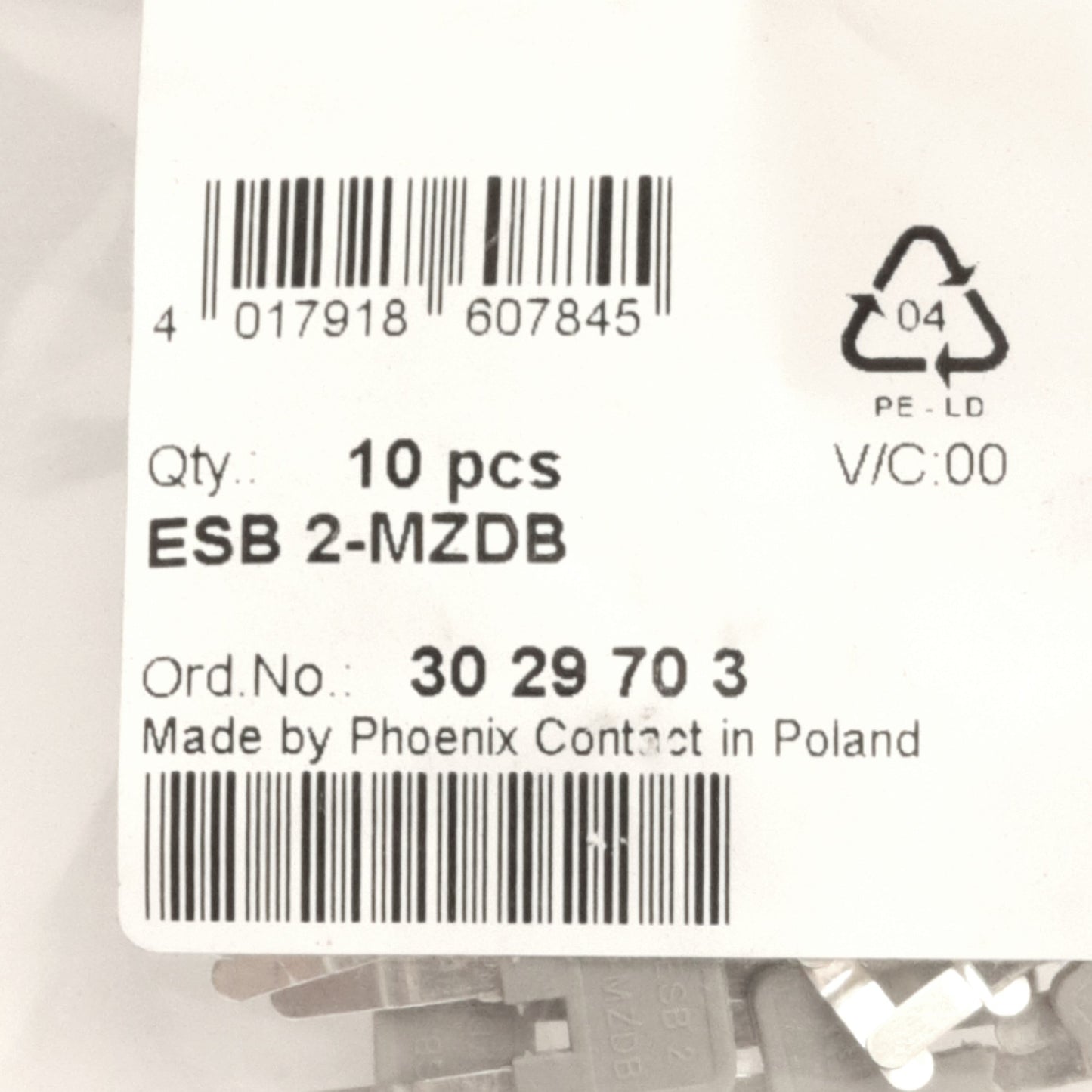 New Lot of 30 Phoenix Contact 3029703 Insertion Bridges, 2-Position, 6.2mm Pitch