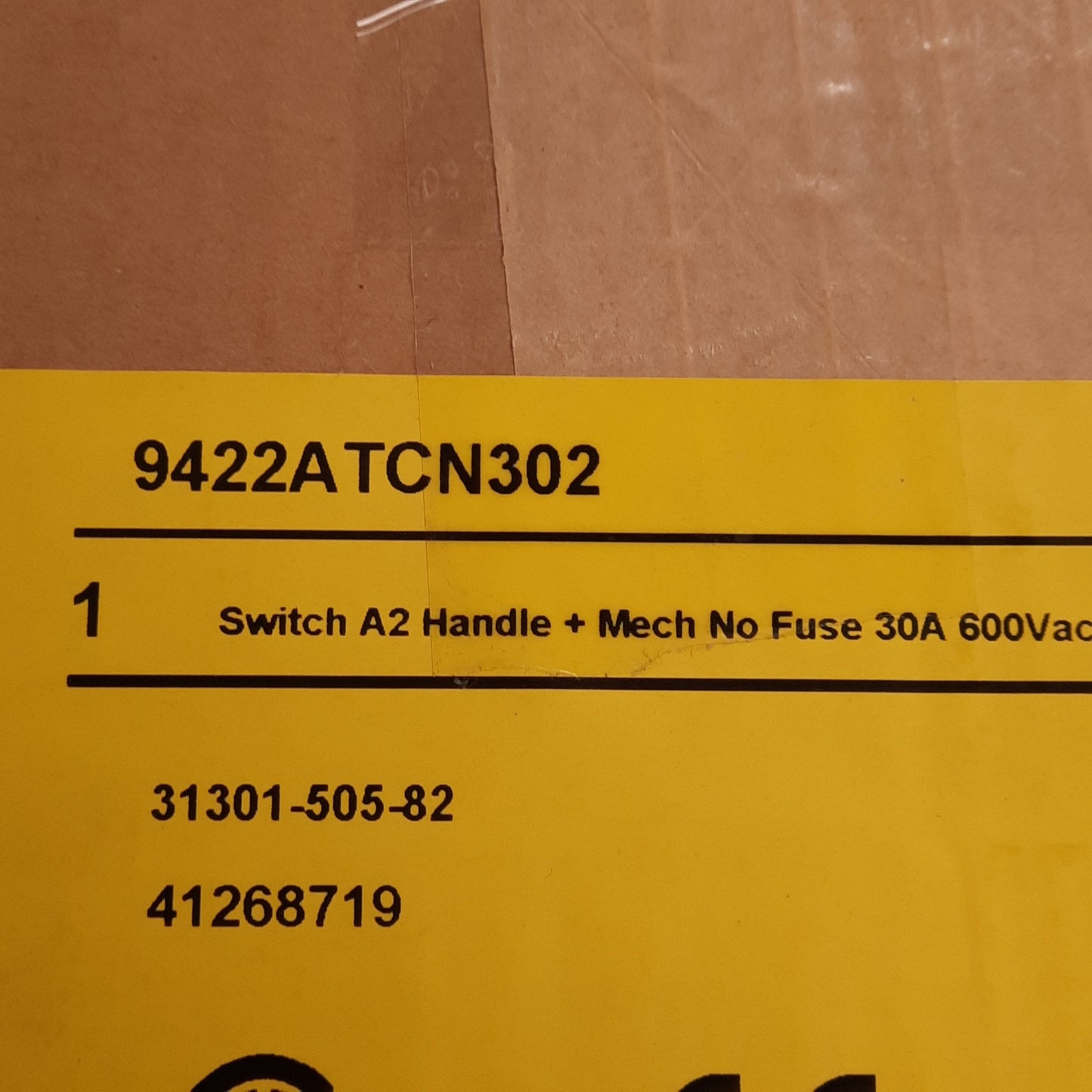 New Schneider Electric 9422ATCN302 Disconnect Switch 3-Pole 30A 600V 20HP 6in Handle