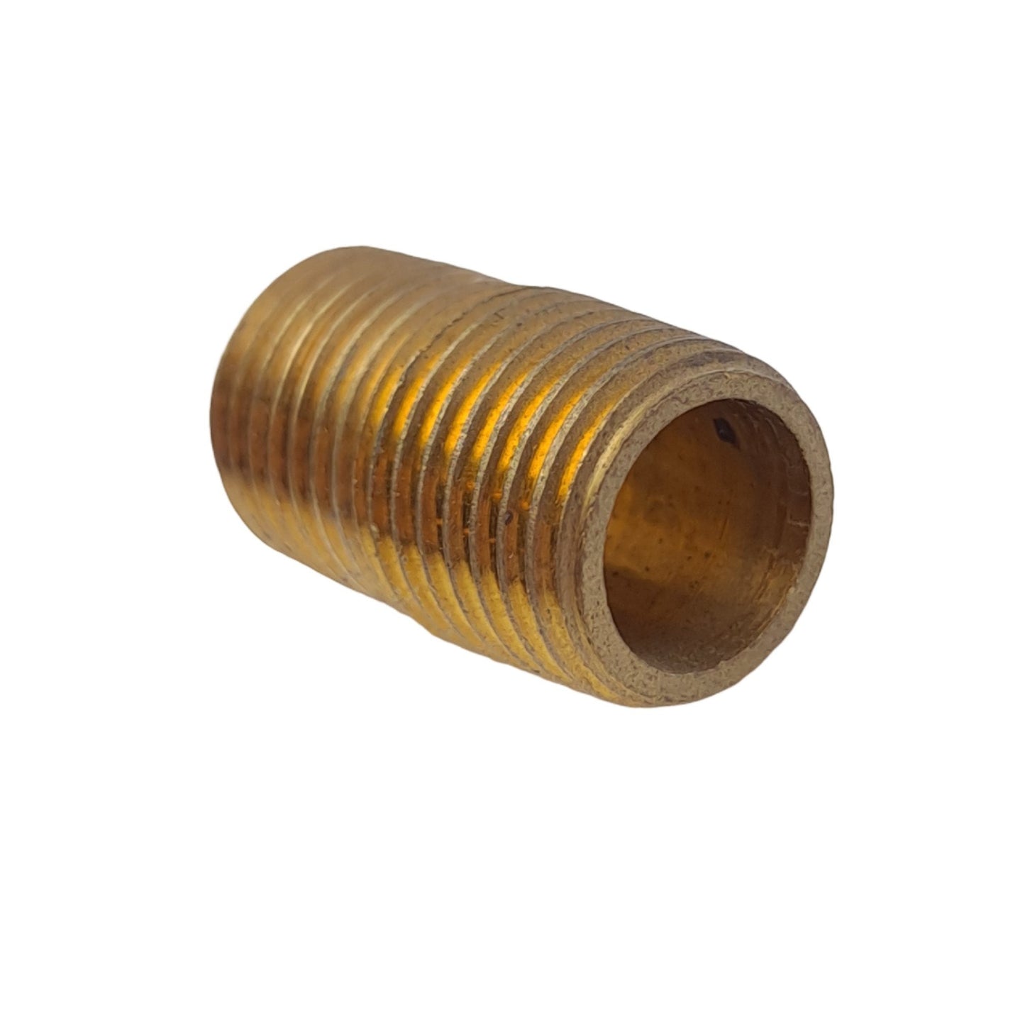 New – Open box Lot of 50 Anderson 112A-B Brass Close Nipple Fittings, 1/4in NPT, 0.88in Length