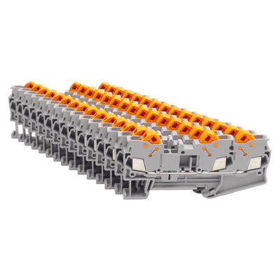 New Lot of 15 Phoenix Contact 3206445 Terminal Block, 3-Position, 24A 800V, 6.2mm