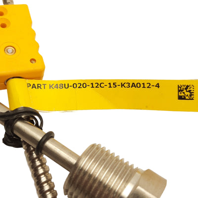 New Prymation K48U-020-012C-15-K3A012-4 Thermocouple, Type K, 1/4in x 20in Sheath