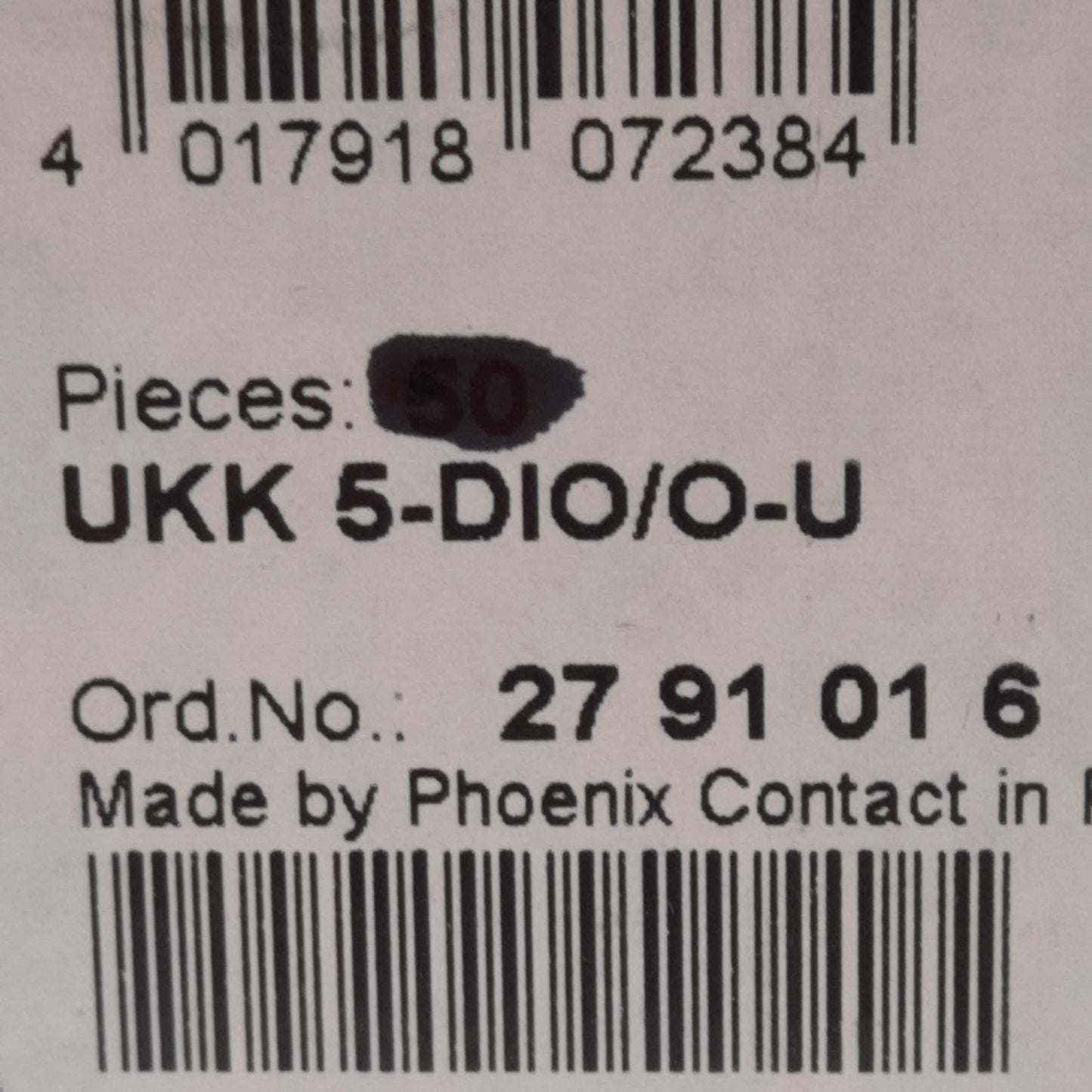 New Lot of 6 Phoenix Contact 2791016 Diode Terminal Block, 4-Position, 0.5A, 6.2mm