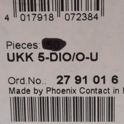 New Lot of 6 Phoenix Contact 2791016 Diode Terminal Block, 4-Position, 0.5A, 6.2mm
