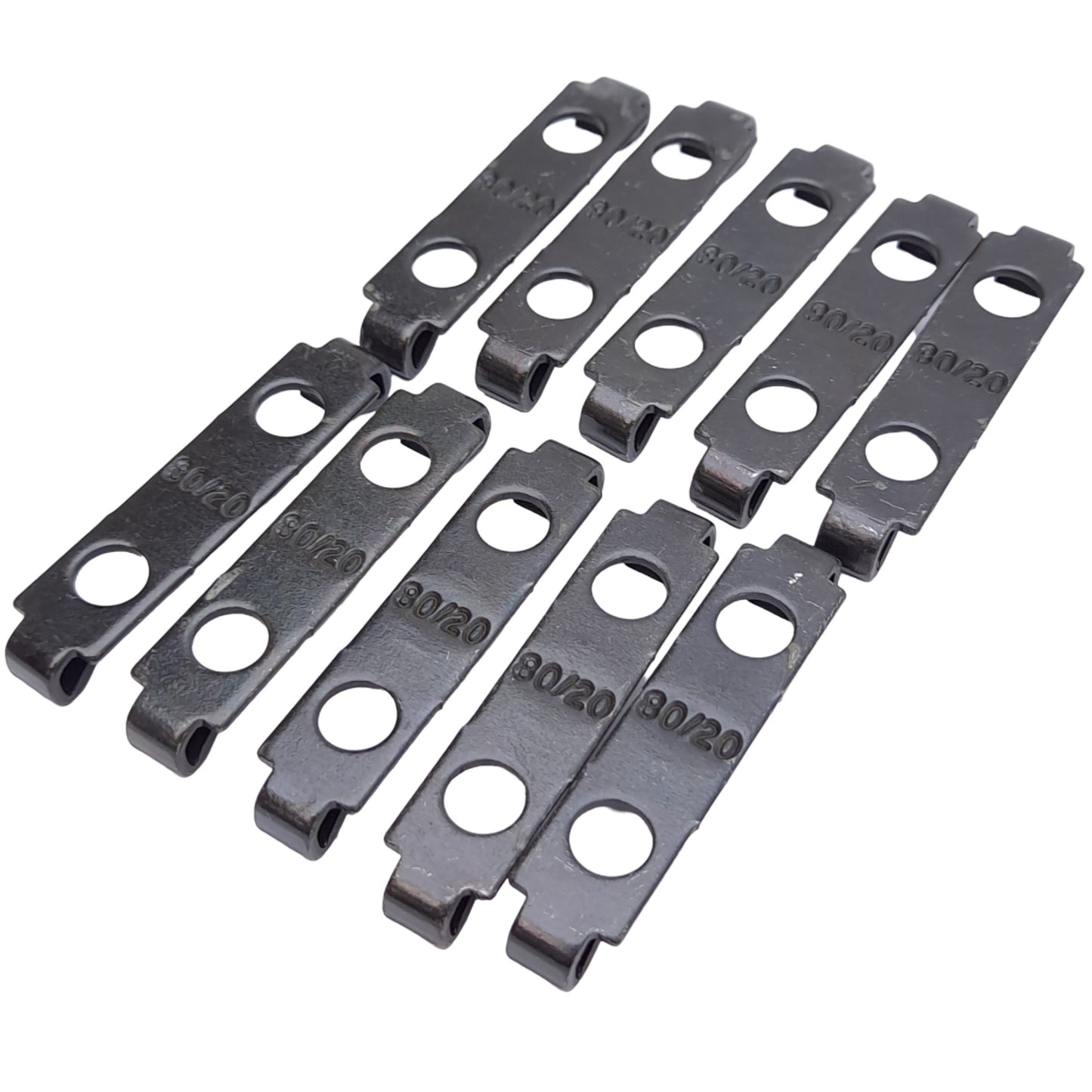 New Lot of 10 80/20 3343 Double End Fastener Assembly, S10, 1/4-20, 1in Spacing