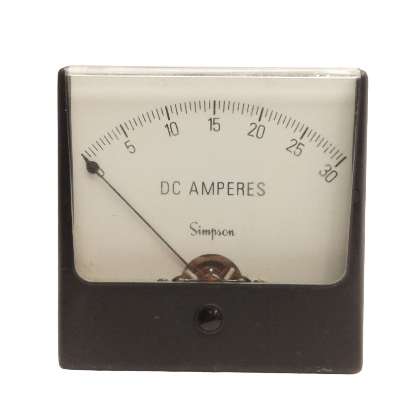 Used Lot of 2 Simpson 1327 02720 DC Panel Meter, 0-30Amp Range, 3-1/2in Dial