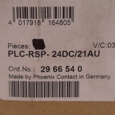 New Lot of 2 Phoenix Contact 2966540 PLC Relay Module, 24VDC Coil, 6A 250VAC Relay