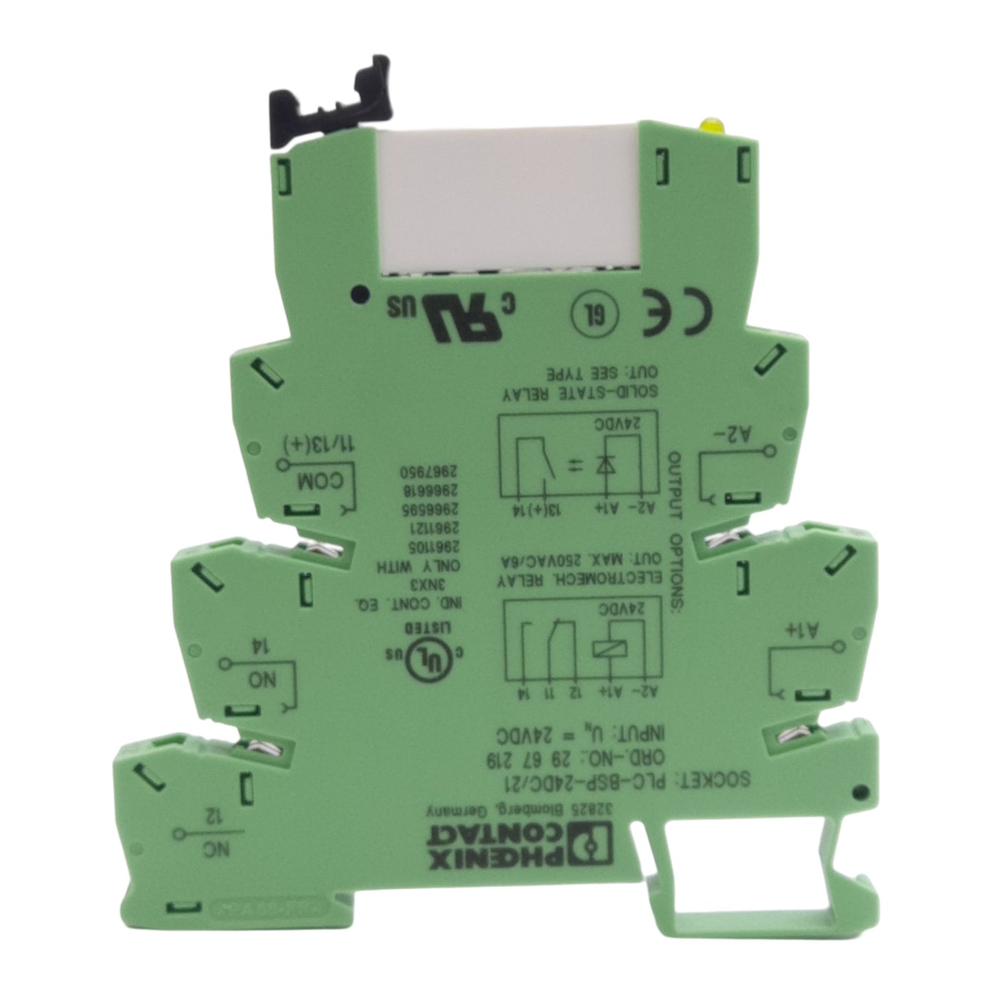 New Lot of 2 Phoenix Contact 2966540 PLC Relay Module, 24VDC Coil, 6A 250VAC Relay