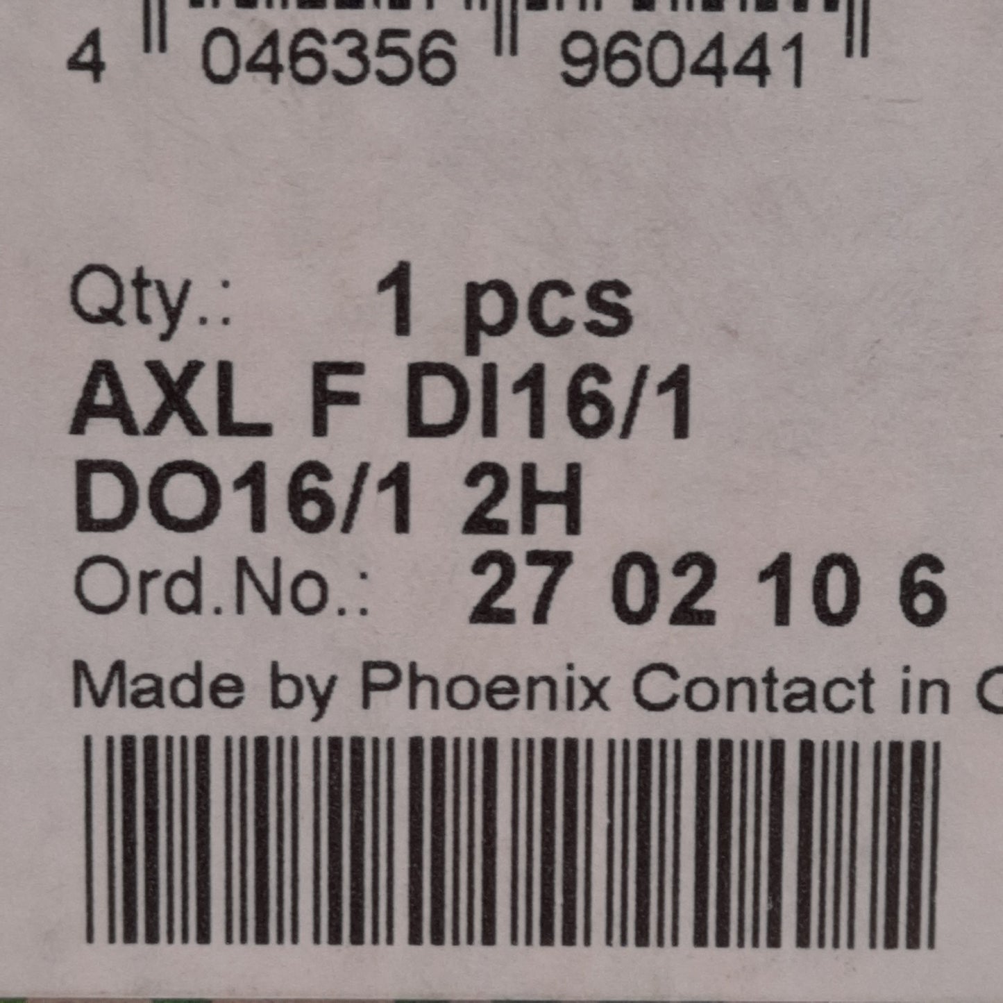 New Phoenix Contact 2702106 Digital I/O Module, 16 Inputs/Outputs, 24VDC, DIN Rail