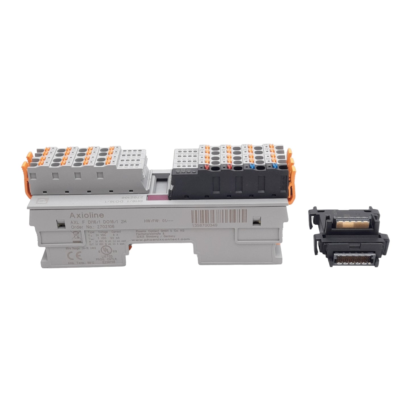 New Phoenix Contact 2702106 Digital I/O Module, 16 Inputs/Outputs, 24VDC, DIN Rail